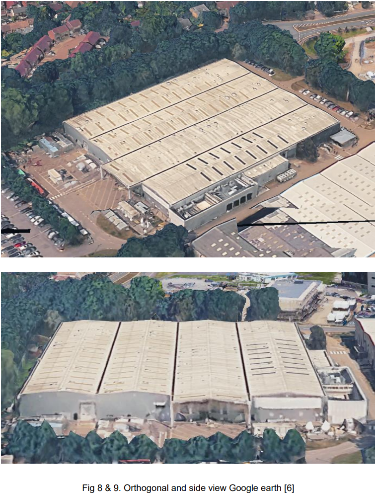 Original and revised roof views used during layout development.